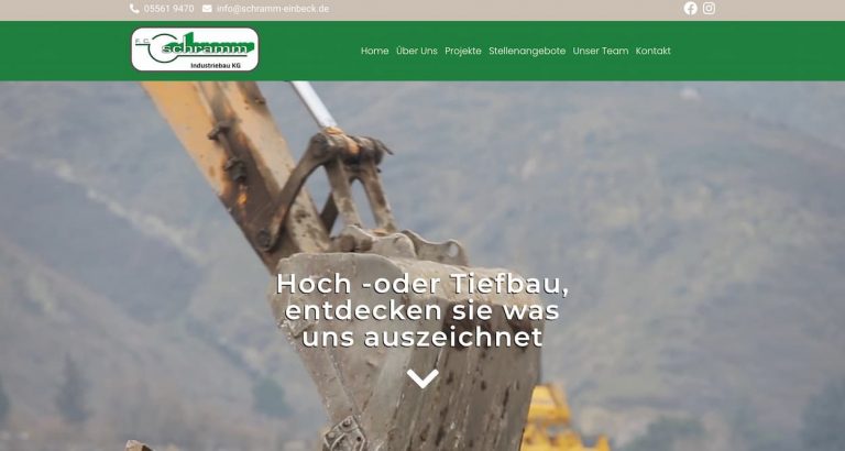 F.C. Schramm Industriebau KG Webseite erstellt