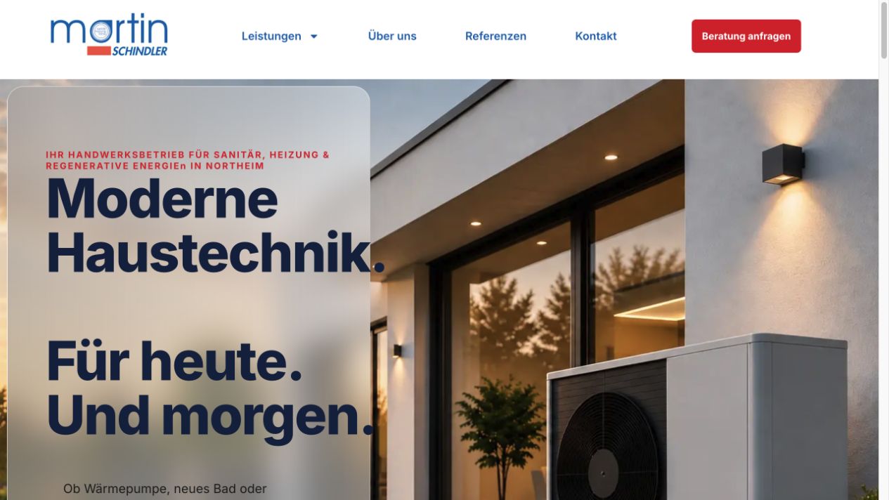 Völkel EDV Systeme | Wordpress Webdesign und Entwicklung 2 Webdesign-Referenz Schindler Sanitär
